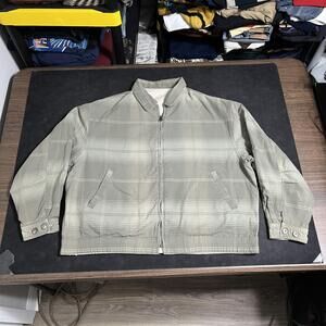 Vintage Harrington Jacket Mens Large Bomber Polo Reversible Plaid Canvas Bomber